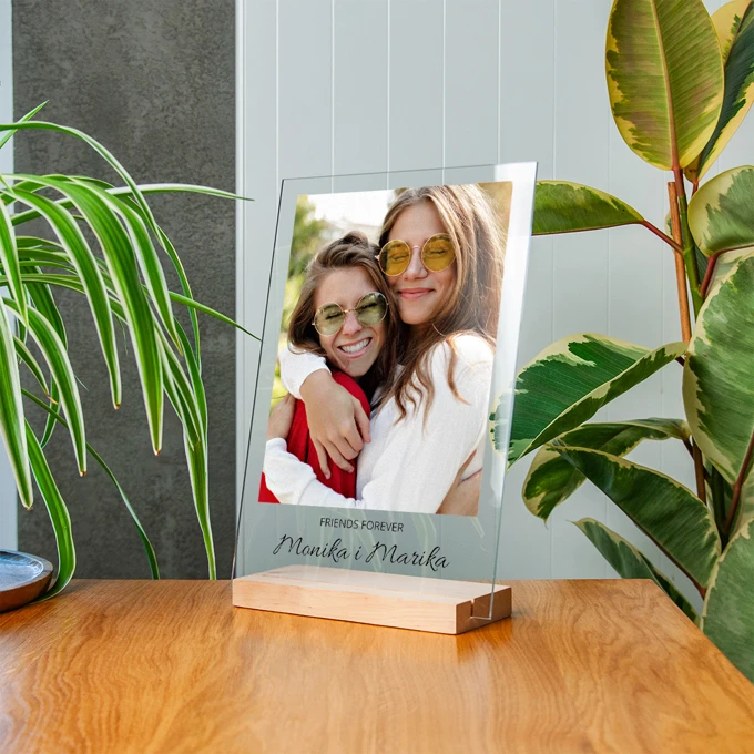 Statuetka ze zdjęciem podziękowanie dla przyjaciółki 21x30 cm
