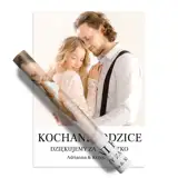 Podziękowania ślubne dla Rodziców plakat ze zdjęcia personalizacja tekstem 30x40 cm