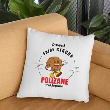 Poduszka z nadrukiem napisem dla faceta mężczyzny fajne ciacho