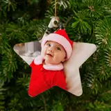 Akrylowa bombka ze zdjęciem gwiazdka full foto