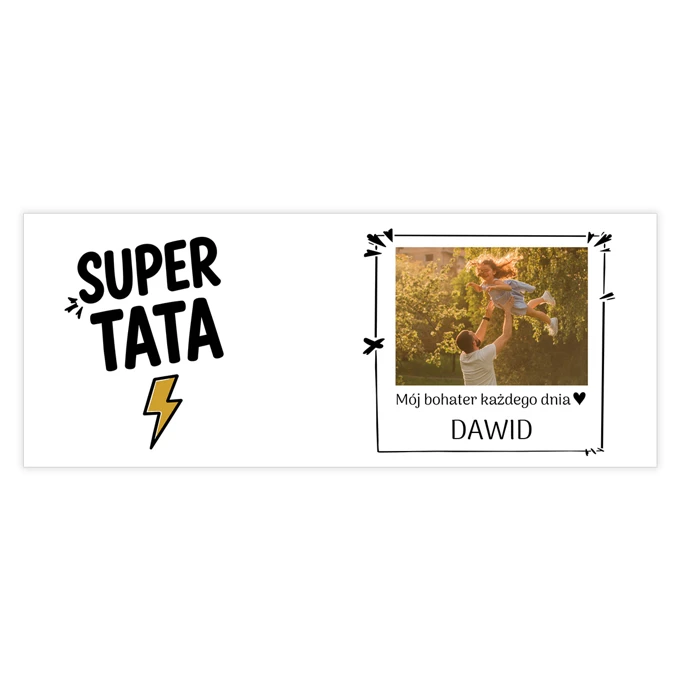 Kubek ze zdjęciem i imieniem dla Taty Super Tata personalizowany prezent