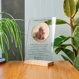 Podziękowanie dla rodziców chrzestnych ramka ze zdjęciem na szkle akrylowym z dedykacją 21x30 cm