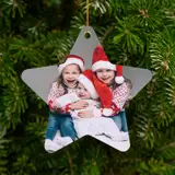 Akrylowa bombka ze zdjęciem gwiazdka full foto