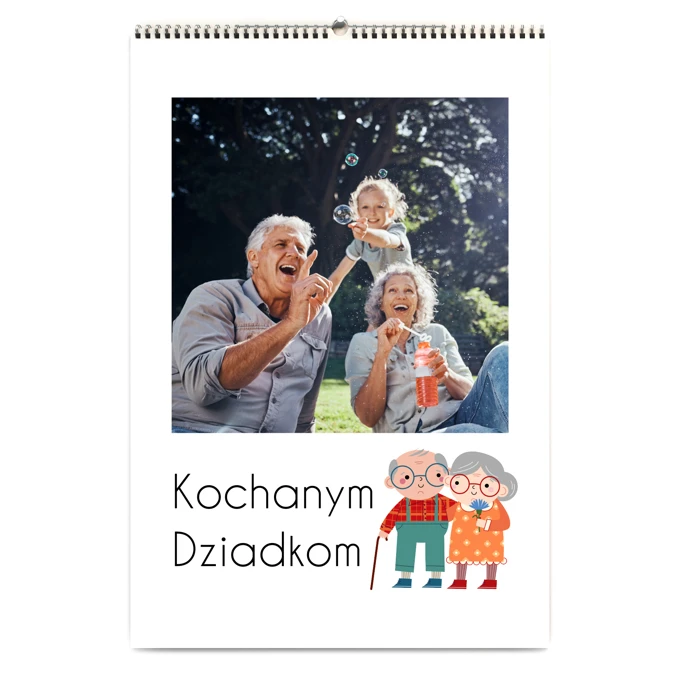 Fotokalendarz A3 ścienny ze zdjęciami Kochanym Dziadkom