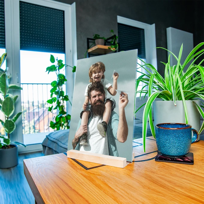 Zdjęcie na szkle na prezent dla taty 21x30 cm