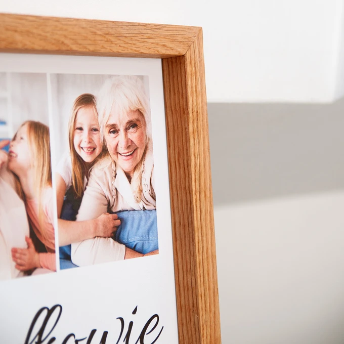 Personalizowany obraz dla Babci i Dziadka na płótnie 30x40 cm w drewnianej ramie