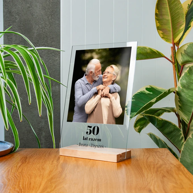 Statuetka ze zdjęciem na rocznicę ślubu 21x30 cm