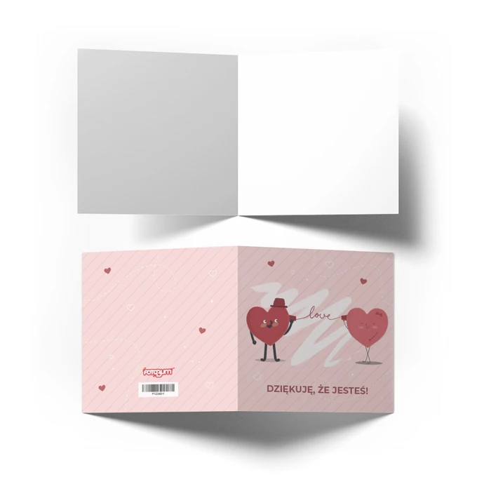 Kartka Walentynkowa na prezent dla zakochanych