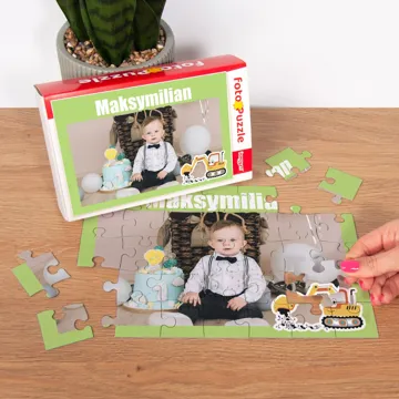 Fotopuzzle dla dzieci koparka 35 el. z pudełkiem
