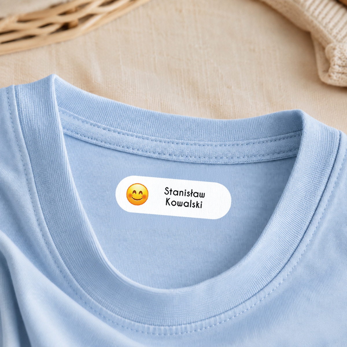 Naprasowanki na ubrania do szkoły arkusz 58 sztuk emoji uśmiech