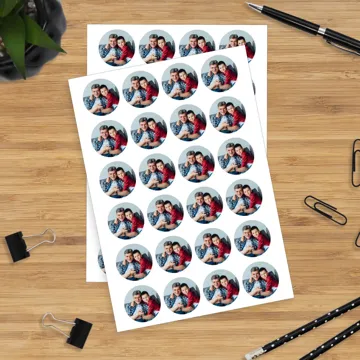 Naklejki ze zdjęciem na prezent dla Dziadka na Dzień Dziadka 48 szt.