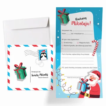 List do Świętego Mikołaja dla dzieci Adwent