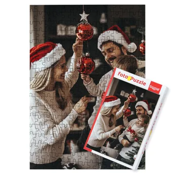 Puzzle ze zdjęcia na prezent świąteczny z pudełkiem 252 el.