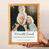 Najlepszy Dziadek na Świecie zdjęcie w ramie personalizacja imieniem prezent dla dziadka obraz 30x40 cm - kopia