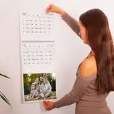 Fotokalendarz trójdzielny z Twoim zdjęciem XL długi planer ścienny z zawieszką 71 cm