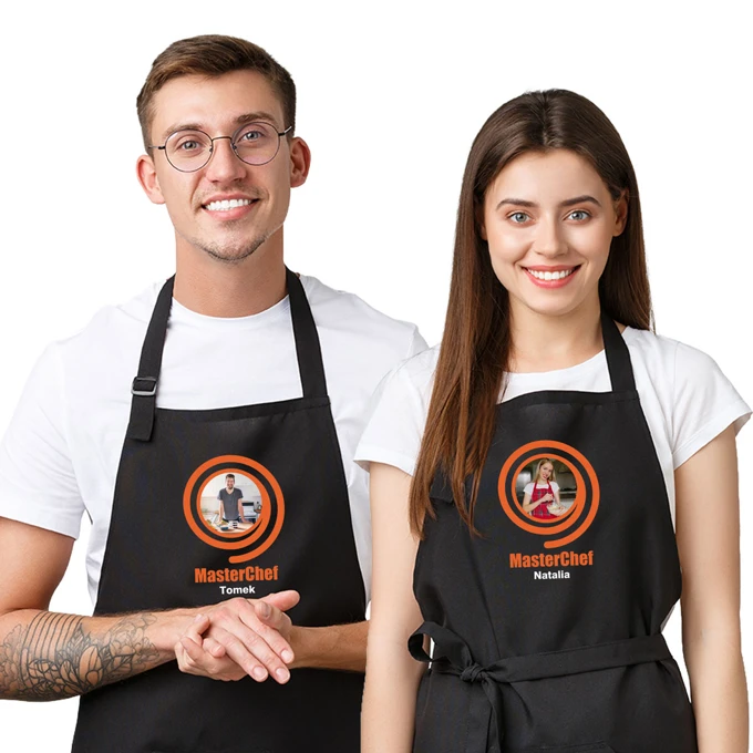 Fartuch kuchenny Masterchef z Twoim zdjęciem imieniem