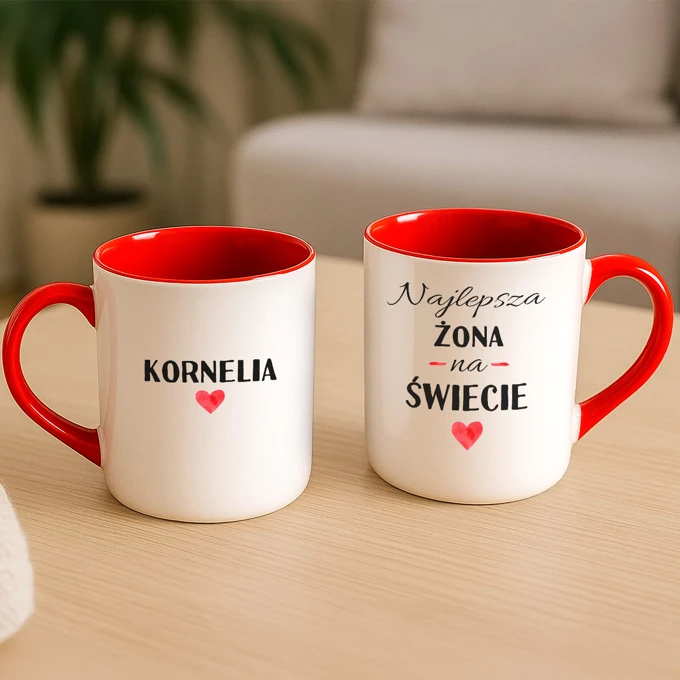 Kubek z imieniem na prezent dla żony dziewczyny