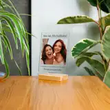 Życzenia na szkle ze zdjęciem prezent na urodziny 21x15 cm