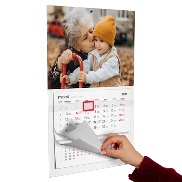 Prezent na Dzień Babci i Dziadka foto-kalendarz ścienny A3+