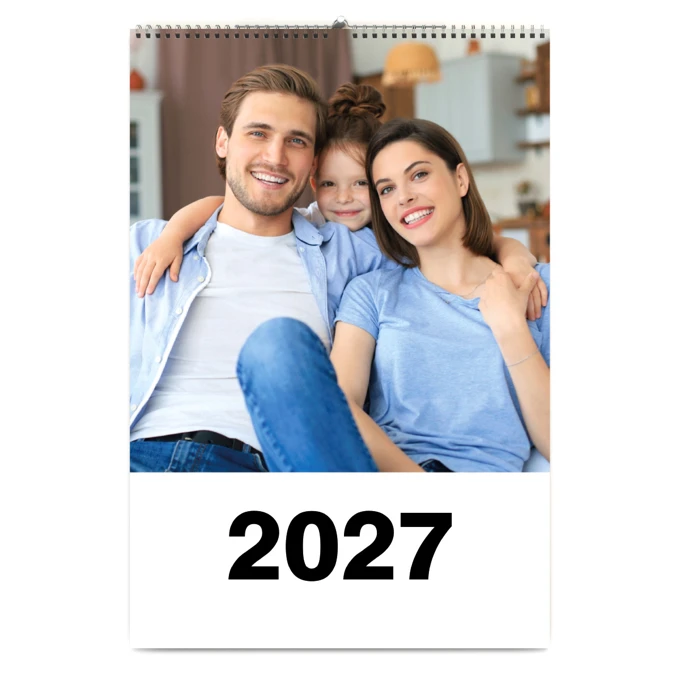 Personalizowany kalendarz ze zdjęciami 2027 ścienny 13 stron na prezent