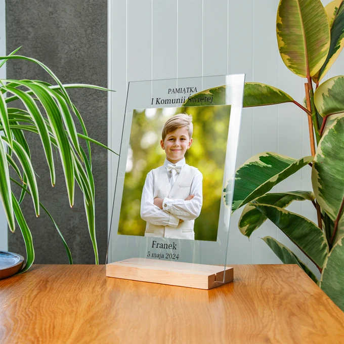Ramka ze zdjęciem prezent pamiątka komunijna z Pierwszej Komunii Świętej A4