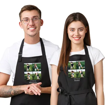 Fartuch kuchenny ze zdjęciem własnym nadrukiem kolaż