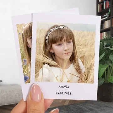 Podziękowania polaroid dla gości na komunię zdjęcia z podpisem 50 sztuk