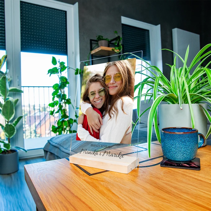 Statuetka ze zdjęciem podziękowanie dla przyjaciółki 21x30 cm