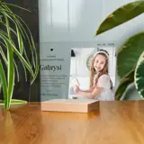 Personalizowana pamiątka komunii prezent dla dziecka statuetka ze zdjęciem na komunię 21x15 cm