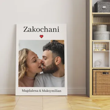Prezent na walentynki rocznicę dla pary zdjęcie na płótnie obraz 30x40 cm zakochani