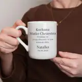 Kubek ze zdjęciem na podziękowanie dla rodziców chrzestnych