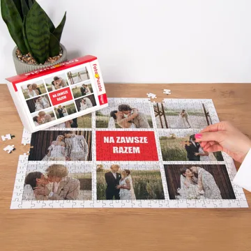 Personalizowane puzzle ze zdjęciem kolaż 500 el. z pudełkiem