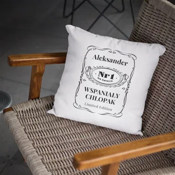 Poduszka z nadrukiem imieniem dla faceta mężczyzny wspaniały chłopak
