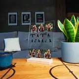 Prezent dla Taty druk na szkle kolaż zdjęć z imionami dzieci 21x30 cm