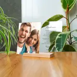 Ramka podziękowanie na szkle akrylowym ze zdjęciem i tekstem 21x30 cm