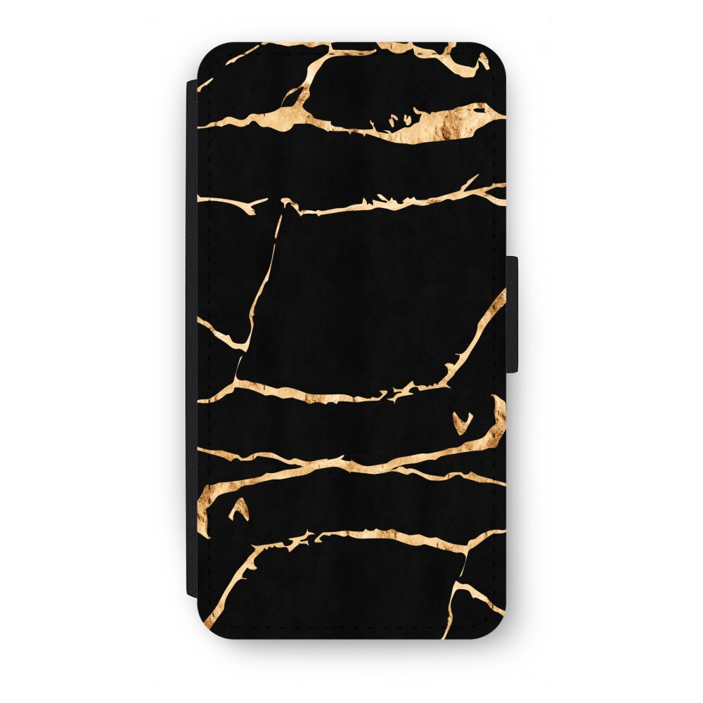 Huawei Ascend P10 Flip Hoesje Gouden Marmer huawei kopen in de aanbieding