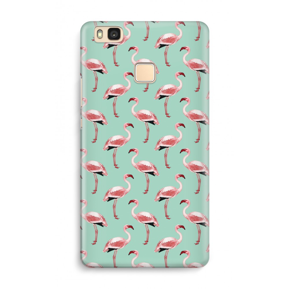 Huawei P9 Lite Volledig Geprint Hoesje Hard Flamingoprint Groen huawei kopen in de aanbieding