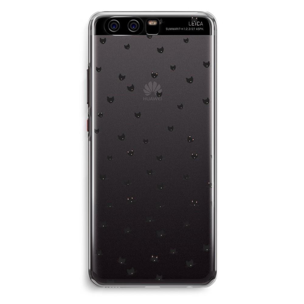 Huawei P10 Transparant Hoesje Soft Kleine Kattenkopjes huawei kopen in de aanbieding