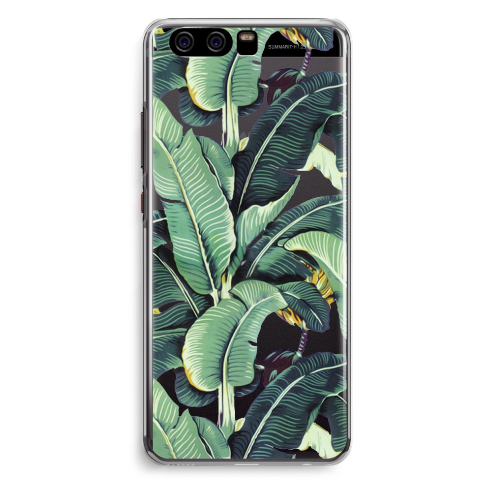 Huawei P10 Transparant Hoesje Soft Bananenbladeren huawei kopen in de aanbieding