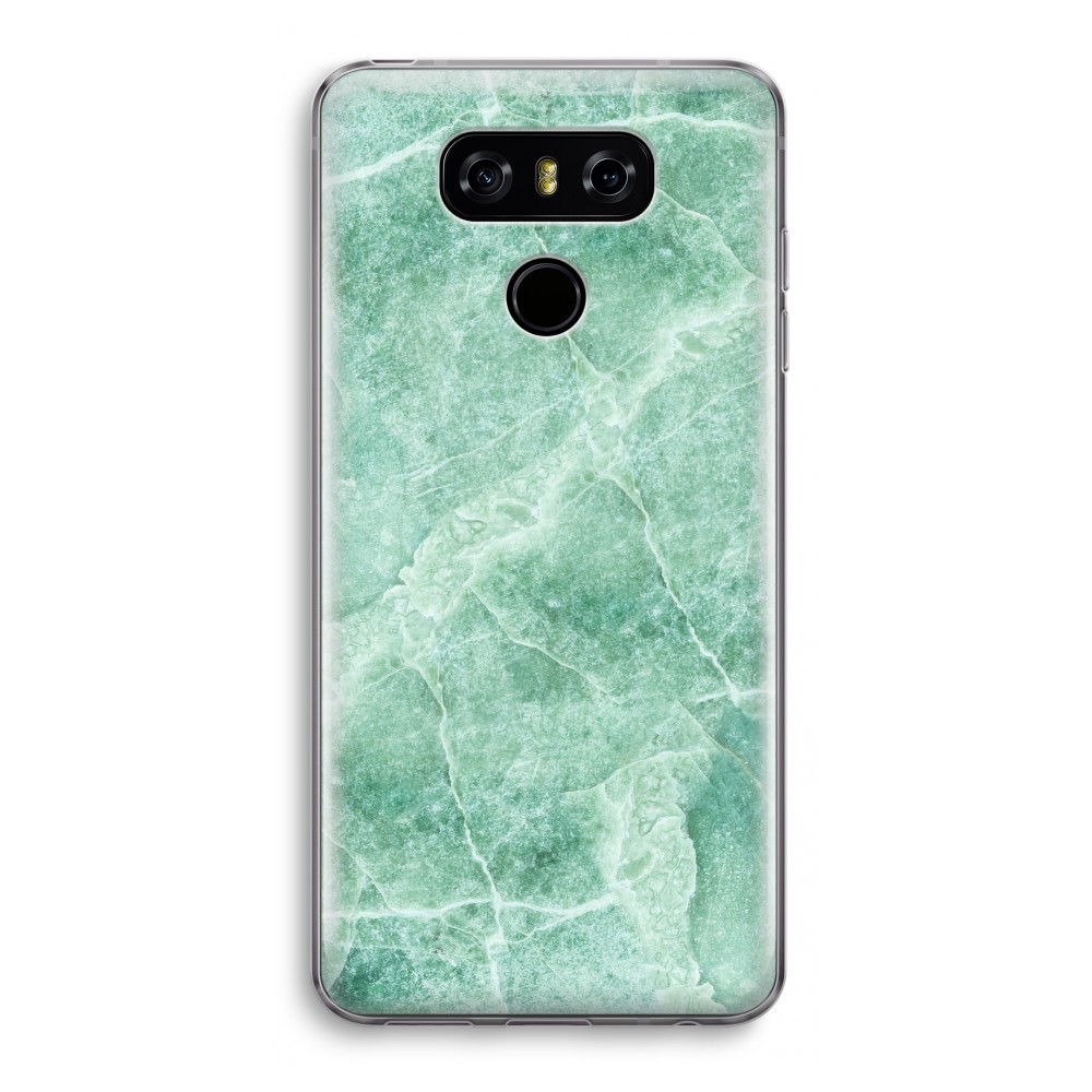 Lg G6 Transparant Hoesje Soft Groen Marmer lg kopen in de aanbieding