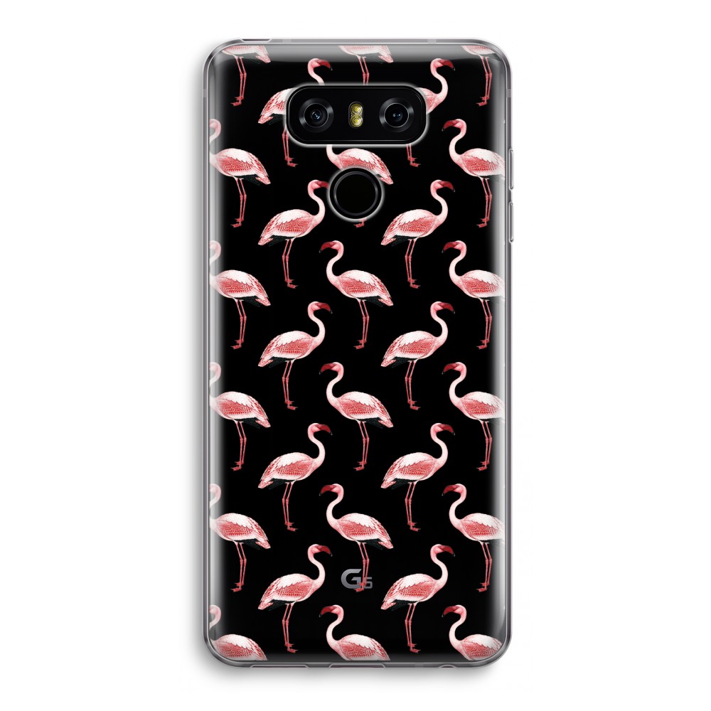 Lg G6 Transparant Hoesje Soft Flamingoprint Groen lg kopen in de aanbieding