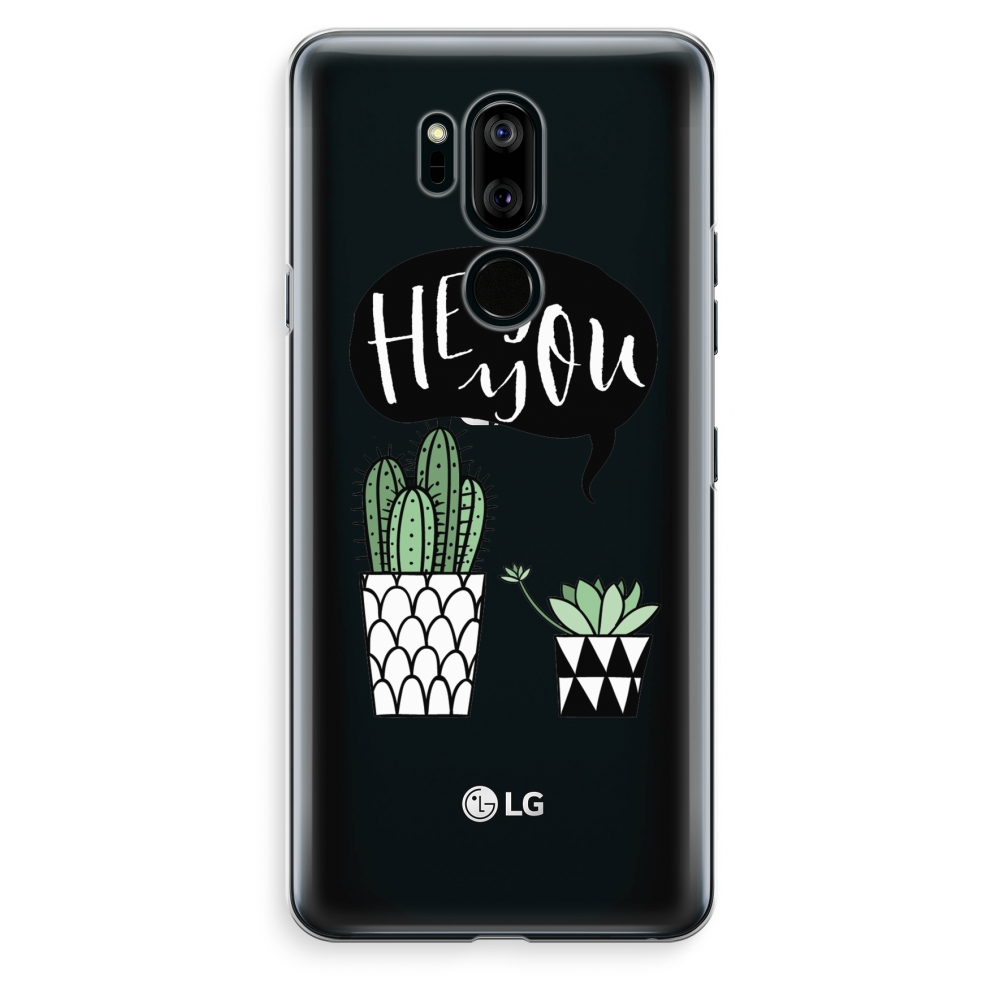 Lg G7 Thinq Transparant Hoesje Soft Hey You Cactus lg kopen in de aanbieding
