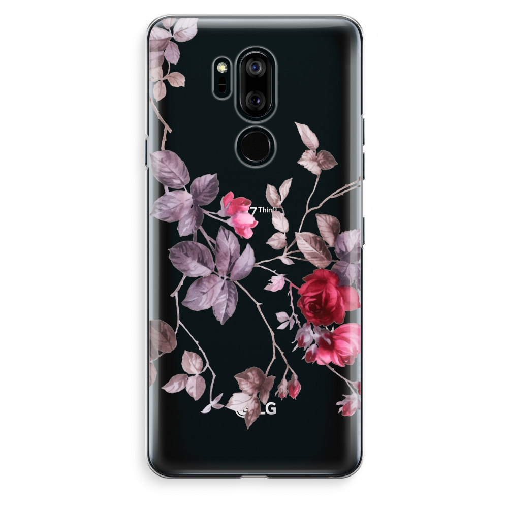 Lg G7 Thinq Transparant Hoesje Soft Mooie Bloemen lg kopen in de aanbieding