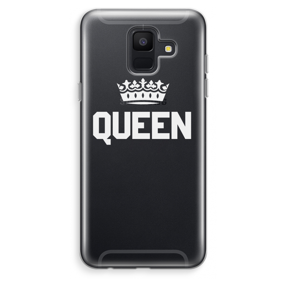 Samsung Galaxy A6 2018 Transparant Hoesje Soft Queen Zwart samsung kopen in de aanbieding