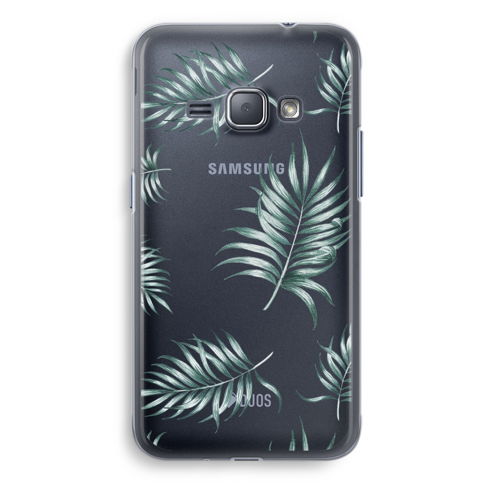Samsung Galaxy J1 2016 Transparant Hoesje Soft Simple Leaves samsung kopen in de aanbieding