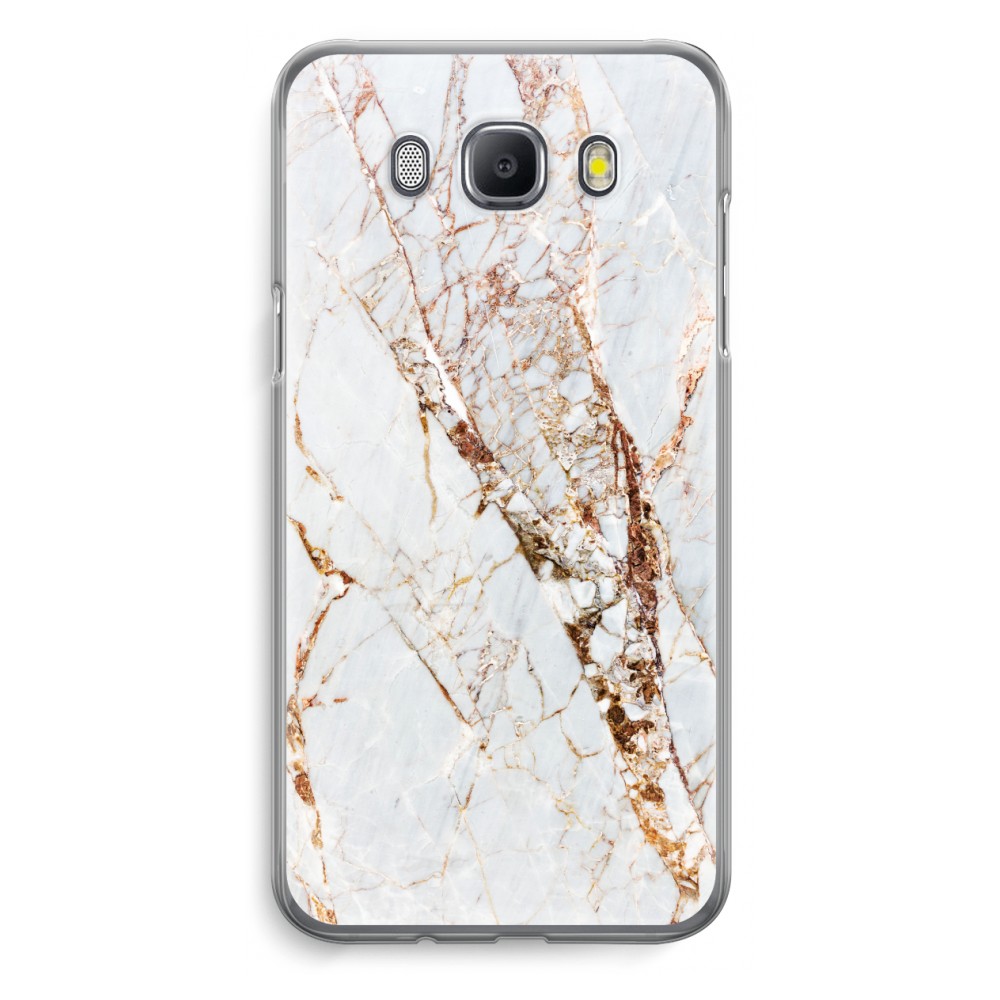Samsung Galaxy J5 2016 Transparant Hoesje Soft Goud Marmer samsung kopen in de aanbieding