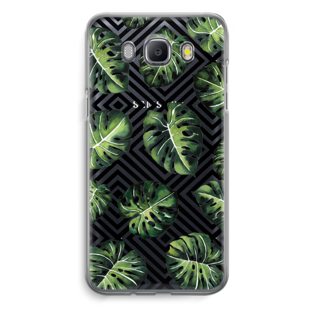 Samsung Galaxy J5 2016 Transparant Hoesje Soft Geometrische Jungle samsung kopen in de aanbieding