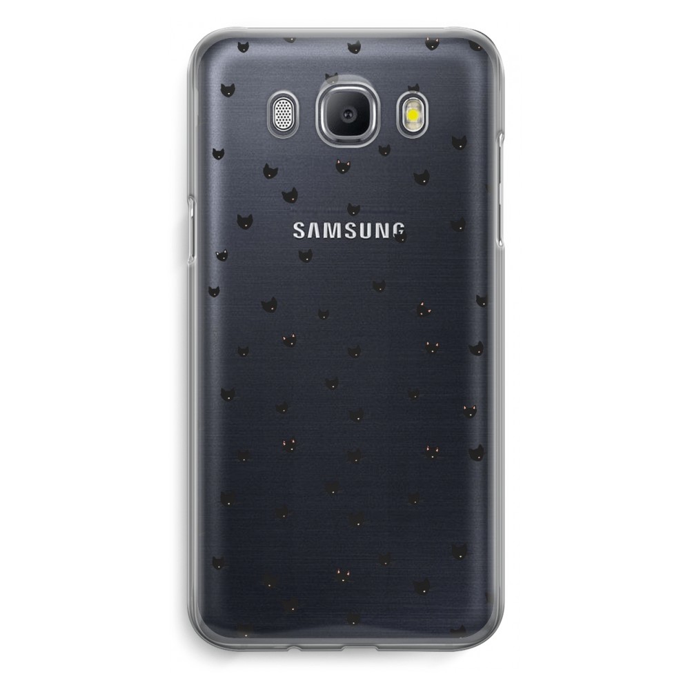 Samsung Galaxy J5 2016 Transparant Hoesje Soft Kleine Kattenkopjes samsung kopen in de aanbieding