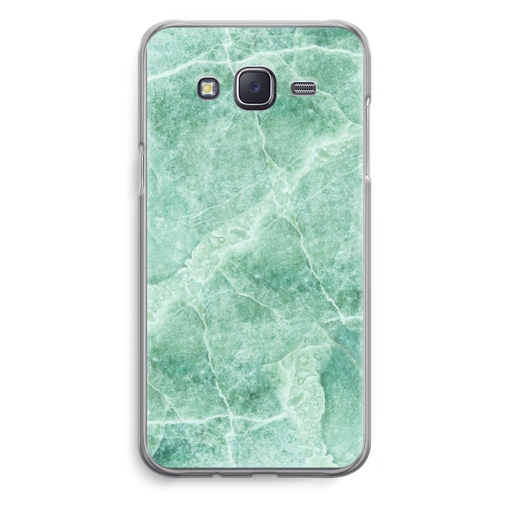 Samsung Galaxy J5 2015 Transparant Hoesje Soft Groen Marmer samsung kopen in de aanbieding