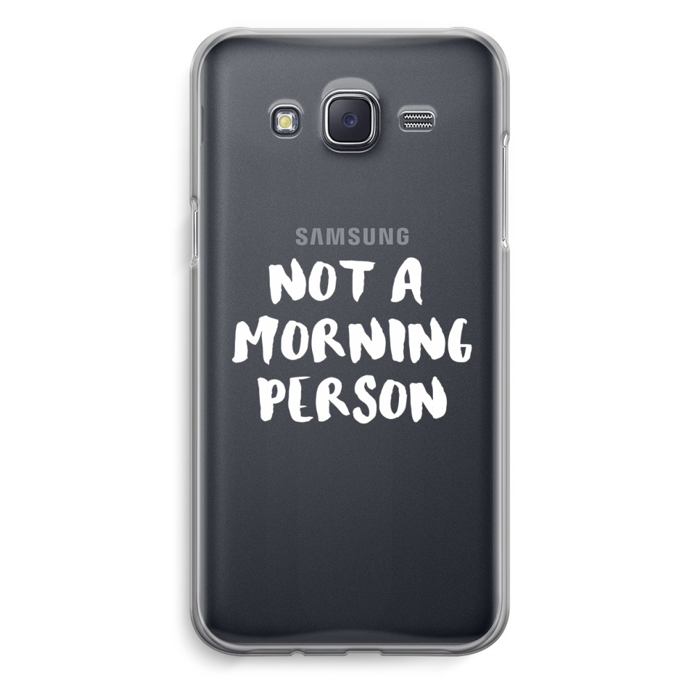 Samsung Galaxy J5 2015 Transparant Hoesje Soft Morning Person samsung kopen in de aanbieding